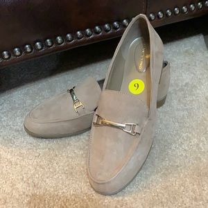 Bandolino Tan Suede Loafers